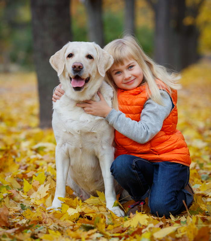 kislány kutyával
